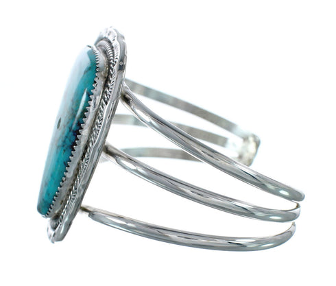 Sterling Silver Turquoise Navajo Cuff Bracelet JX130324