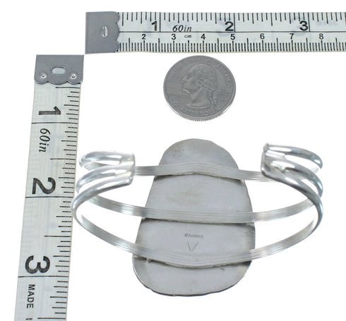 Sterling Silver Turquoise Navajo Cuff Bracelet JX130324