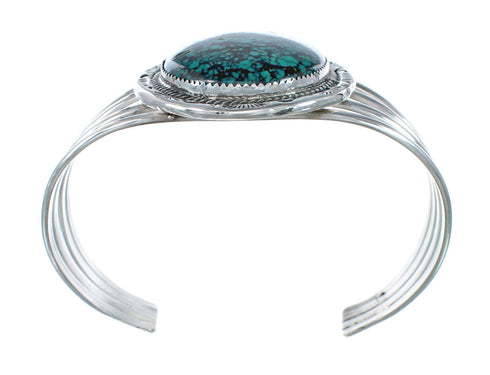 Sterling Silver Turquoise Navajo Cuff Bracelet JX130327