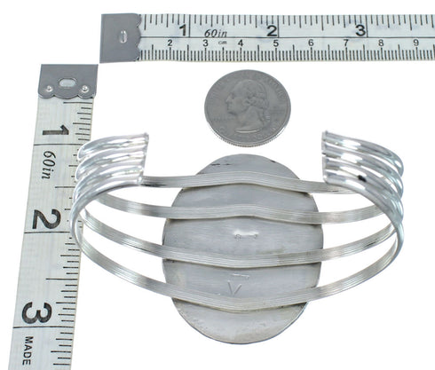 Sterling Silver Turquoise Navajo Cuff Bracelet JX130327