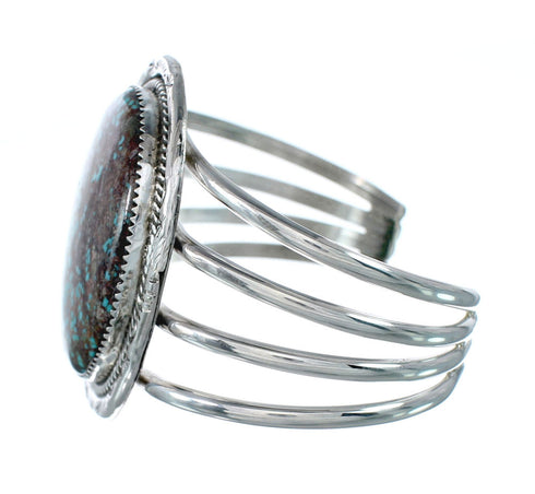 Sterling Silver Turquoise Navajo Cuff Bracelet JX130323
