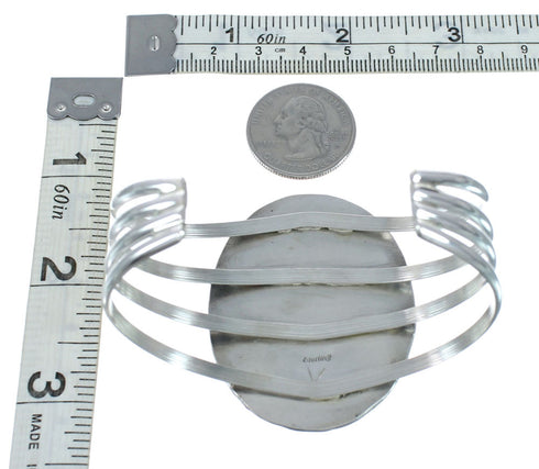 Sterling Silver Turquoise Navajo Cuff Bracelet JX130334