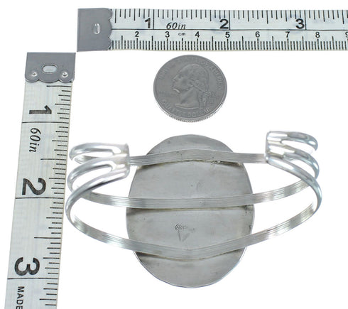 Sterling Silver Turquoise Navajo Cuff Bracelet JX130325