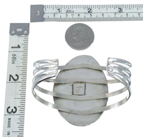 Sterling Silver Turquoise Navajo Cuff Bracelet JX130335