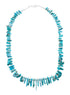 Native American Authentic Sterling Silver Turquoise Bead Necklace JX130338