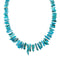 Native American Authentic Sterling Silver Turquoise Bead Necklace JX130339