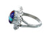 Southwestern Manmade Multicolor Inlay Sterling Silver Ring Size 7-1/4 JX130350