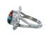 Southwestern Manmade Multicolor Inlay Sterling Silver Ring Size 8-1/4 JX130344