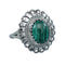 Southwestern Malachite Sterling Silver Ring Size 5-1/4 JX130365
