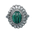 Southwestern Malachite Sterling Silver Ring Size 5-1/4 JX130365