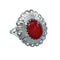 Southwestern Coral Sterling Silver Ring Size 5-3/4 JX130353