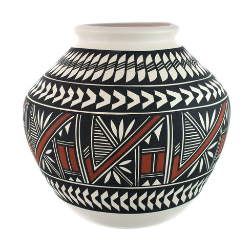 Hand Crafted Native American Acoma Pottery By Artist LV JX130392