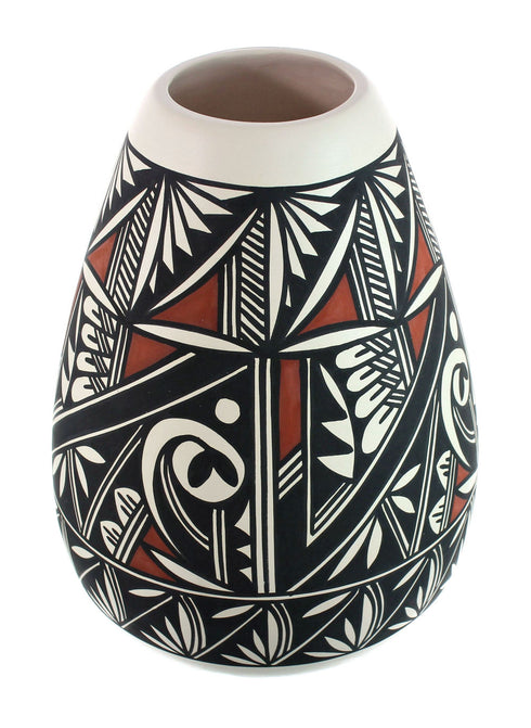 Hand Crafted Native American Acoma Pottery By Artist LV JX130395