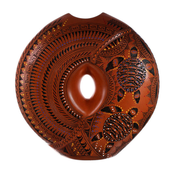 Hand Crafted Navajo Turtle Pot By Artist Shelly Watchman JX130425