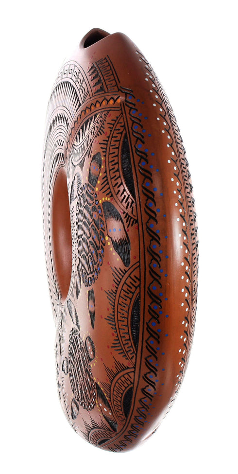 Hand Crafted Navajo Turtle Pot By Artist Shelly Watchman JX130425