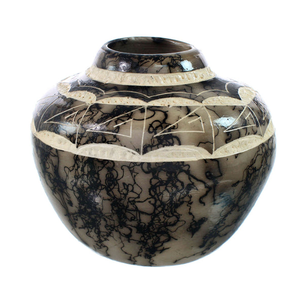 Native American Navajo Horse Hair Pottery JX130487