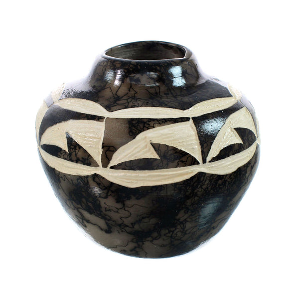 Native American Navajo Horse Hair Pottery JX130483