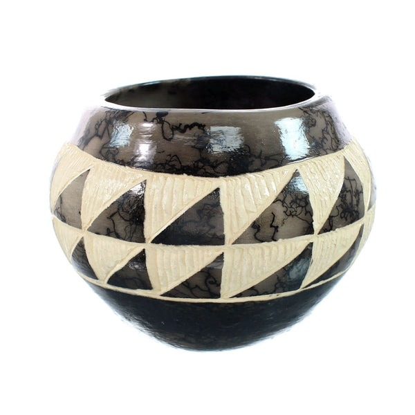 Native American Navajo Horse Hair Pottery JX130461