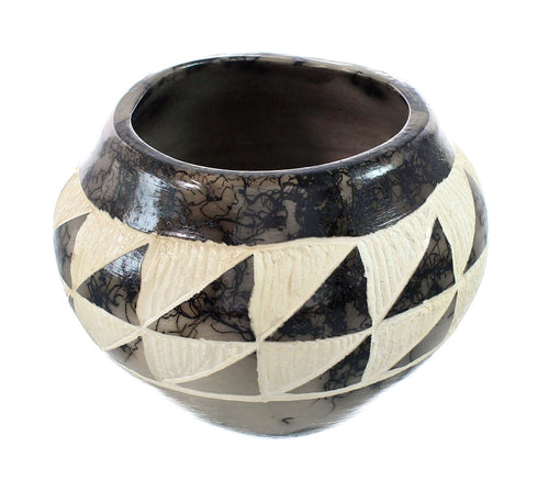 Native American Navajo Horse Hair Pottery JX130461