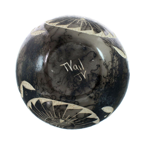 Native American Navajo Horse Hair Sun Pottery JX130476