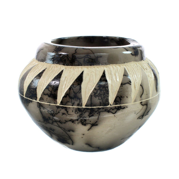 Native American Navajo Horse Hair Pottery JX130473