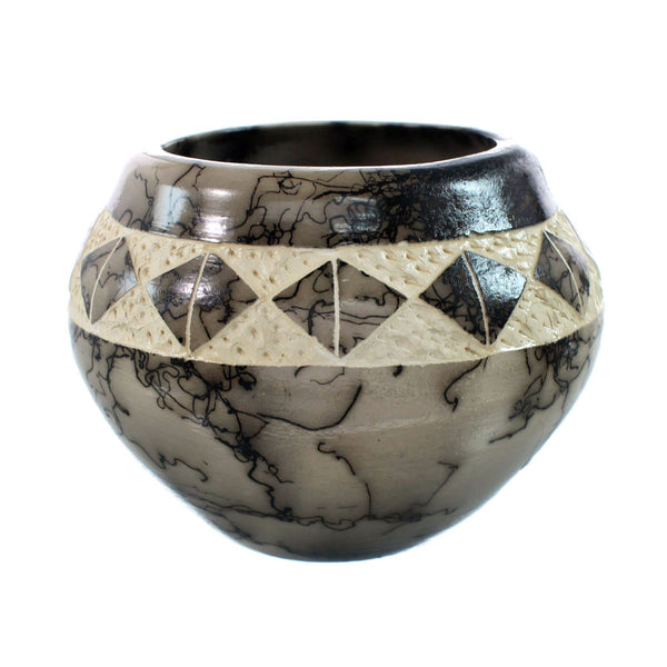 Native American Navajo Horse Hair Pottery JX130471