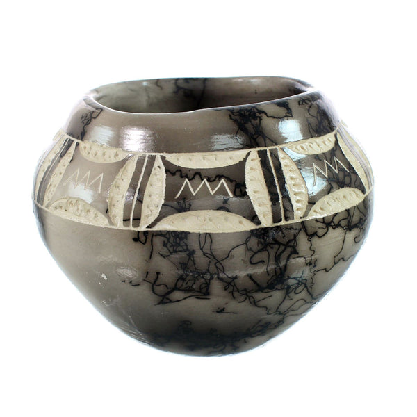 Native American Navajo Horse Hair Pottery JX130470
