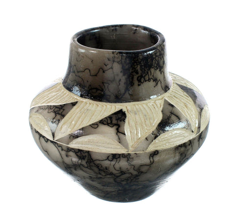 Native American Navajo Horse Hair Pottery JX130455