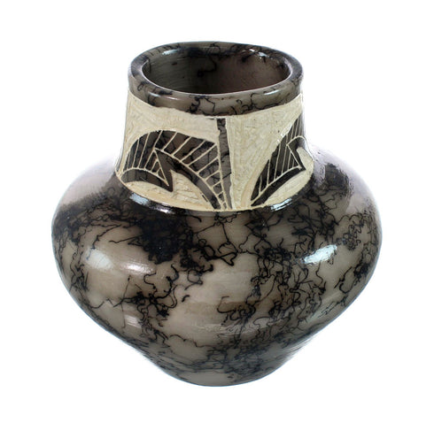 Native American Navajo Horse Hair Pottery JX130450