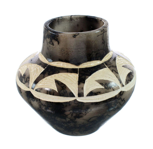 Native American Navajo Horse Hair Pottery JX130449