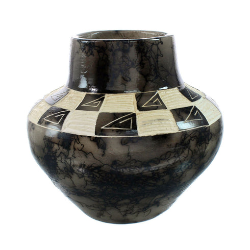 Native American Navajo Horse Hair Pottery JX130446