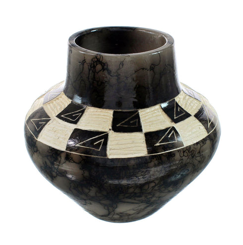 Native American Navajo Horse Hair Pottery JX130446