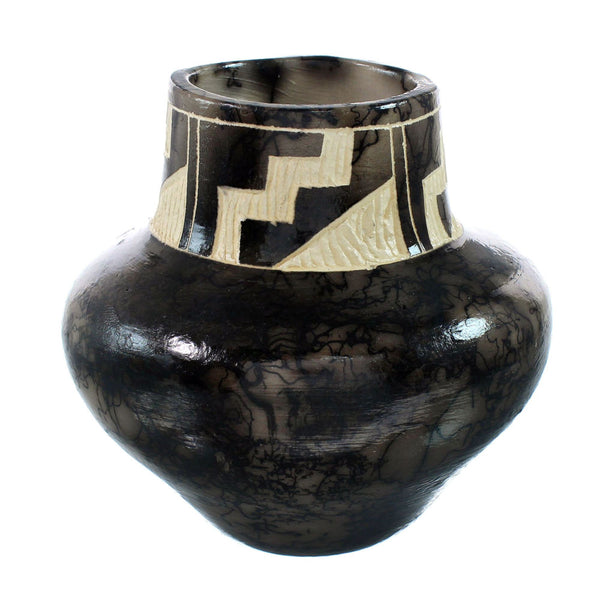 Native American Navajo Horse Hair Pottery JX130451