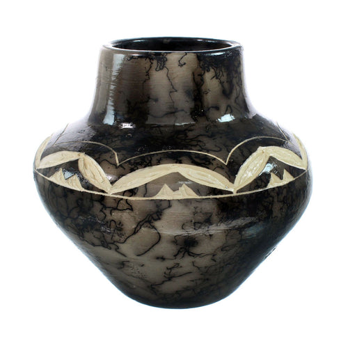 Native American Navajo Horse Hair Pottery JX130447