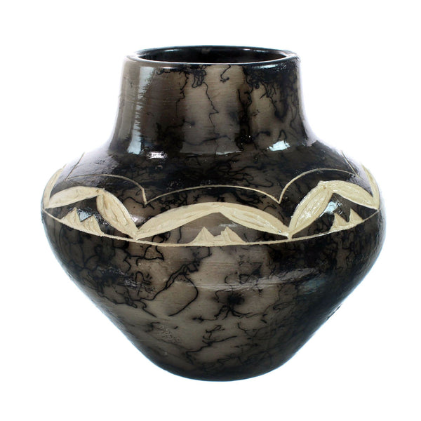 Native American Navajo Horse Hair Pottery JX130447