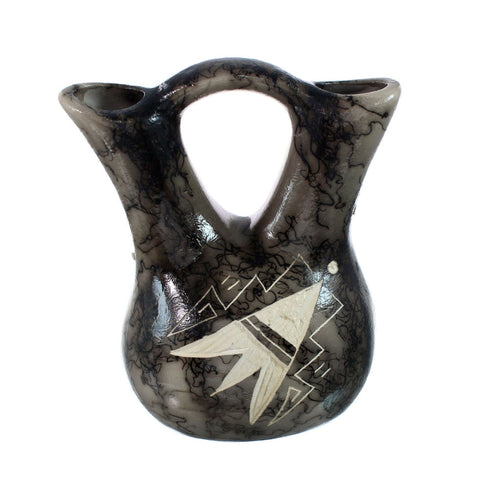 Native American Navajo Horse Hair Wedding Vase JX130504