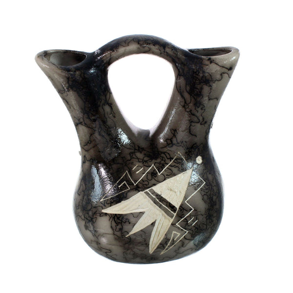Native American Navajo Horse Hair Wedding Vase JX130504