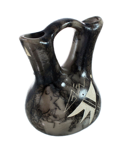 Native American Navajo Horse Hair Wedding Vase JX130504