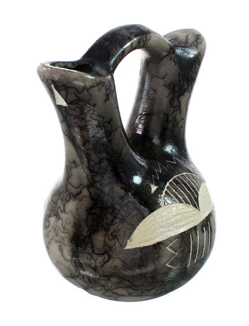 Native American Navajo Horse Hair Wedding Vase JX130493