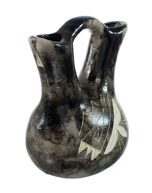 Native American Navajo Horse Hair Wedding Vase JX130499