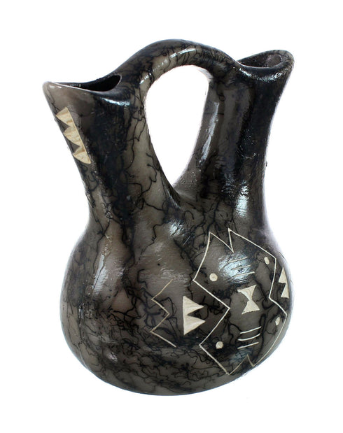 Native American Navajo Horse Hair Wedding Vase JX130510