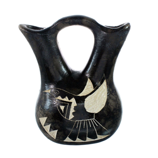 Native American Navajo Bird Horse Hair Wedding Vase JX130497