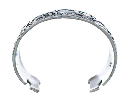 Native American Navajo Sterling Silver Horse Cuff Bracelet JX130601