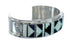 Opal And Jet Inlay Genuine Sterling Silver Zuni Cuff Bracelet JX130612