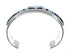 Opal And Jet Inlay Genuine Sterling Silver Zuni Cuff Bracelet JX130612