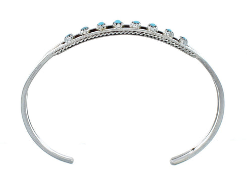 Native American Zuni Turquoise Sterling Silver Cuff Bracelet JX130572