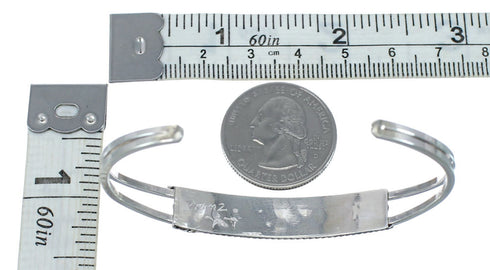 Native American Zuni Turquoise Sterling Silver Cuff Bracelet JX130572