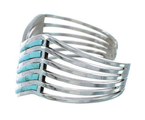 Zuni Turquoise Authentic Sterling Silver Jewelry Cuff Bracelet JX130606