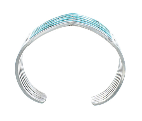 Zuni Turquoise Authentic Sterling Silver Jewelry Cuff Bracelet JX130606