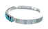 Native American Zuni Turquoise Sterling Silver Cuff Bracelet JX130574